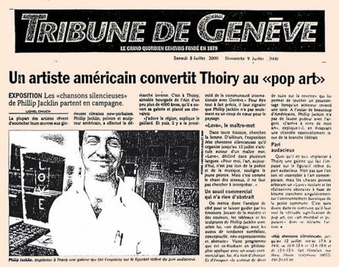 Article de presse paru les 8 et 9 juillet dans la tribune de Genève