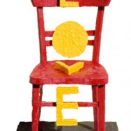 Chaise - Encaustique sur bois - 186 x 62 x 70 cm