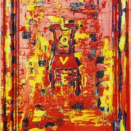 Chaise - Huile sur bois - 51.7 x 37 cm